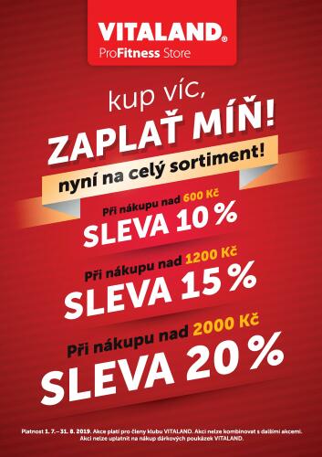 Prázdninové slevy ve VITALAND: KUP VÍC, ZAPLAŤ MÍŇ!