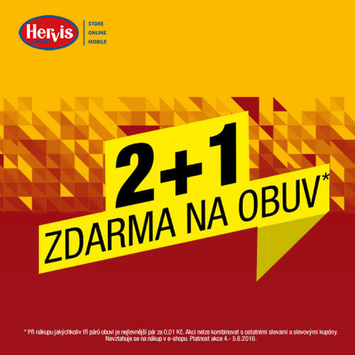 HERVIS - 2+1 ZDARMA NA OBUV